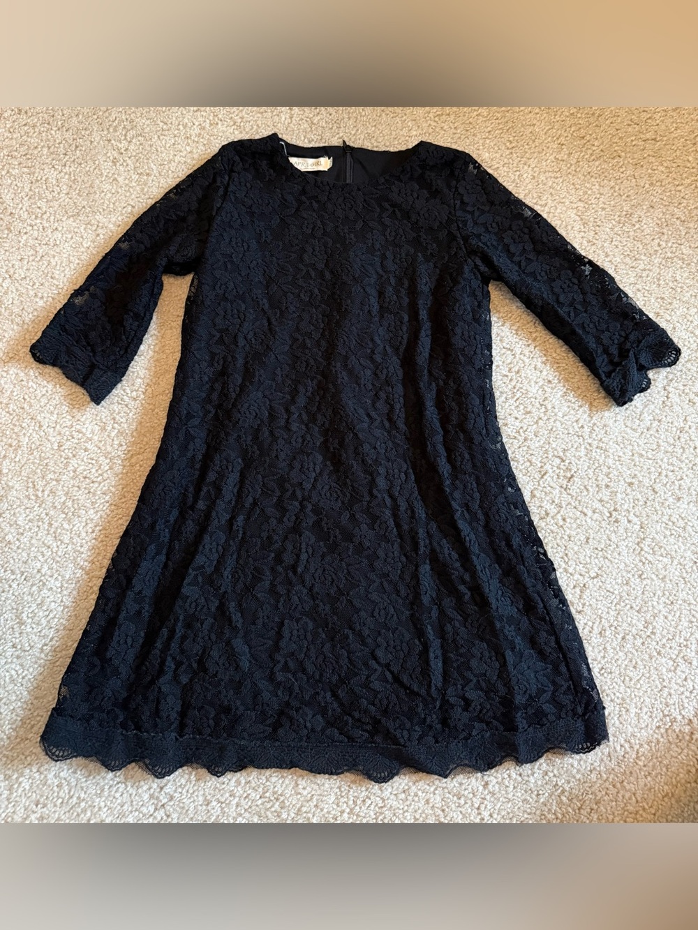 Black Lace Formal Dress for Girls - Classic A-Line